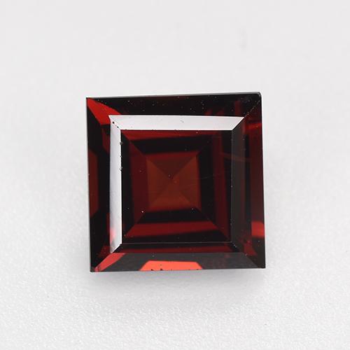 Rojo oscuro Granate Piropo Gema - 2.1ct Corte cuadrado step (ID: 520770)