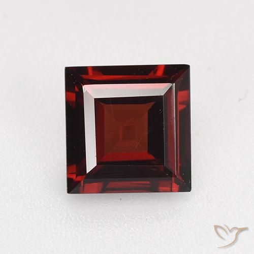 1.82ct Natural Deep Blood Red Pyrope Garnet, Square, VVS-VS