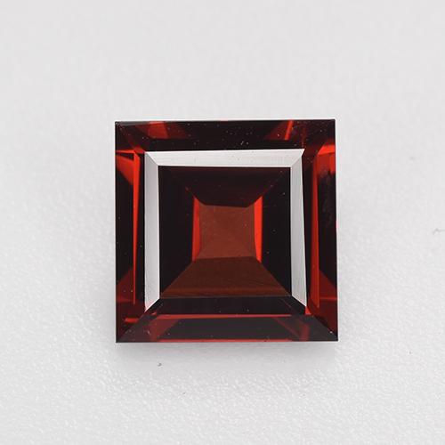 Dark Red Pyrope Garnet Gem - 1.9ct Square Step-Cut (ID: 520773)