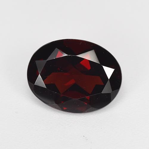 Blackish Red Гранат Пироп Камень - 2ct Фасетный Овал (ID: 520825)