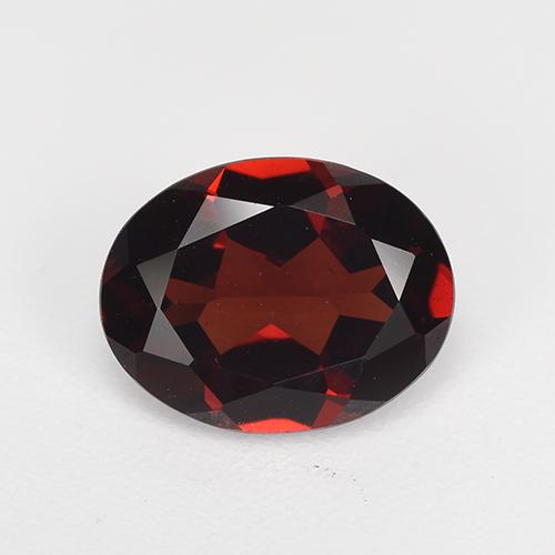 Deep Red Pyrope Garnet Gem - 2ct Oval Facet (ID: 520828)