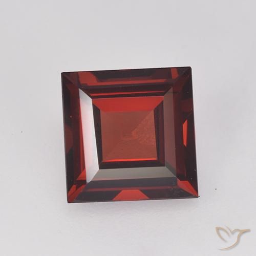 2.03ct Natural Deep Blood Red Pyrope Garnet, Square, VVS-VS