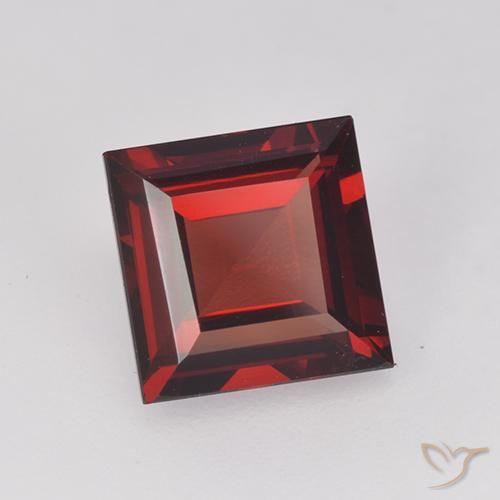 2.03 ct Red Pyrope Garnet Stone, Natural Pyrope Garnet in Square Step-Cut Shape for Sale