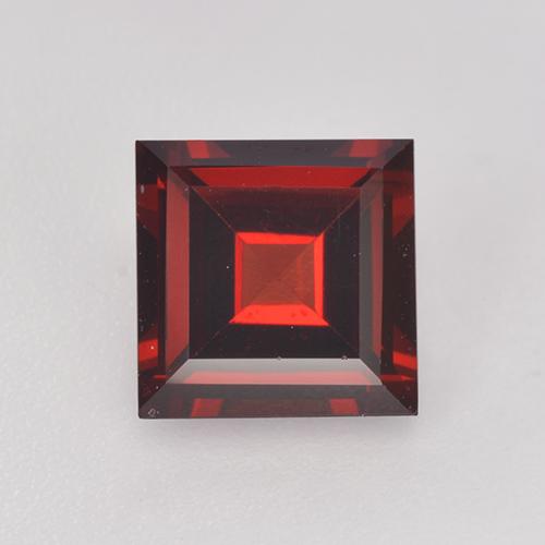 Dark Red Pyrope Garnet Gem - 2.1ct Square Step-Cut (ID: 520884)