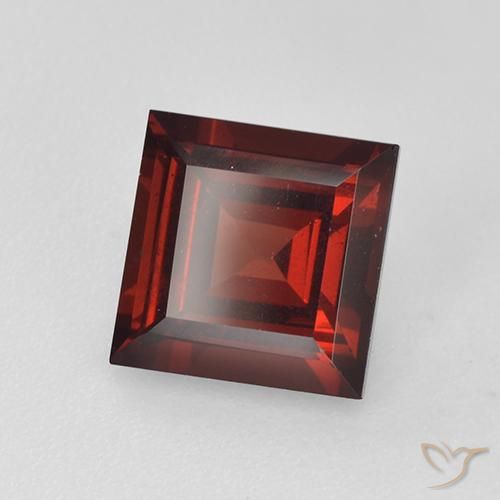 2.10 ct Red Pyrope Garnet Stone, Natural Pyrope Garnet in Square Step-Cut Shape for Sale