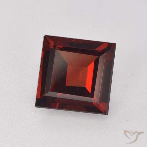 1.87 ct Red Pyrope Garnet Stone, Natural Pyrope Garnet in Square Step-Cut Shape for Sale