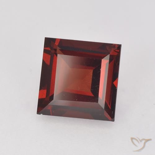 2.10 ct Red Pyrope Garnet Stone, Natural Pyrope Garnet in Square Step-Cut Shape for Sale