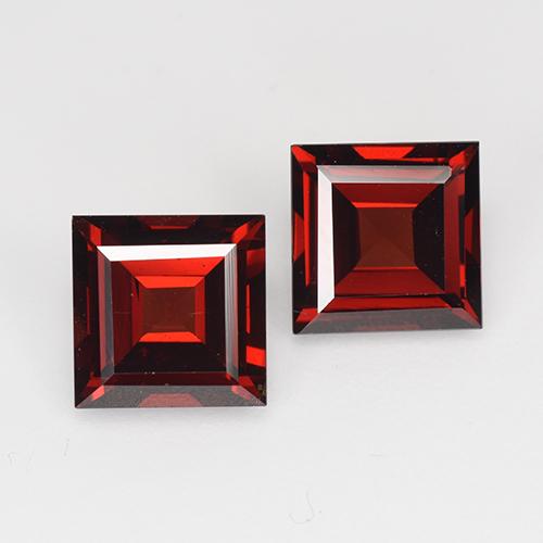 Dark Red Pyrope Garnet Gem - 2ct Square Step-Cut (ID: 522492)