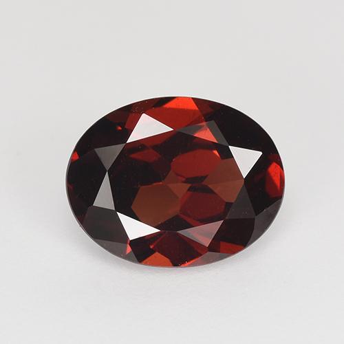 Deep Red Pyrope Garnet Gem - 1.9ct Oval Facet (ID: 522737)