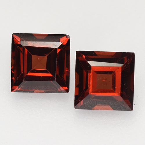 dunkelrot Pyrop-Granat Edelstein - 0.5ct Carréschliff / Quadrat (ID: 526861)