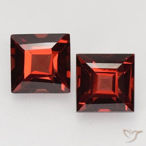 0.96 ct Square Cut Pyrope Garnet, 4 x 4 mm From Mozambique, Photo A