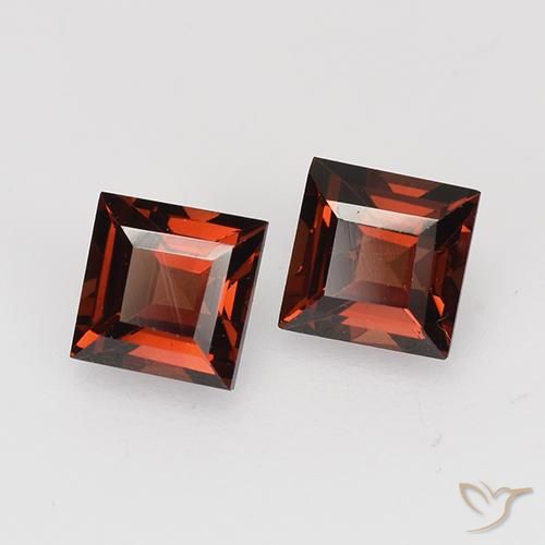 1.02 ctw Red Pyrope Garnet Stones, Natural Pyrope Garnet in Square Facet Shape for Sale