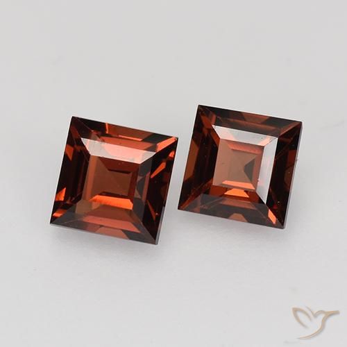 1.02 ctw Red Pyrope Garnet Stones, Natural Pyrope Garnet in Square Facet Shape for Sale