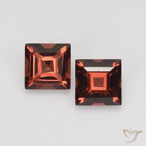 0.93 ct Square Cut Pyrope Garnet, 4.1 x 4.1 mm From Mozambique, Photo A
