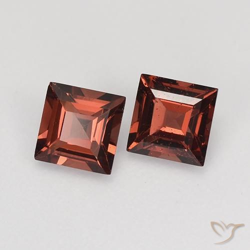 0.93 ctw Red Pyrope Garnet Stones, Natural Pyrope Garnet in Square Facet Shape for Sale