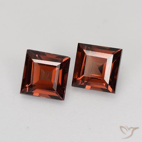 1.01 ctw Red Pyrope Garnet Stones, Natural Pyrope Garnet in Square Facet Shape for Sale