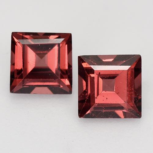 Scarlet Red Pyrope Garnet Gem - 0.5ct Square Facet (ID: 528089)