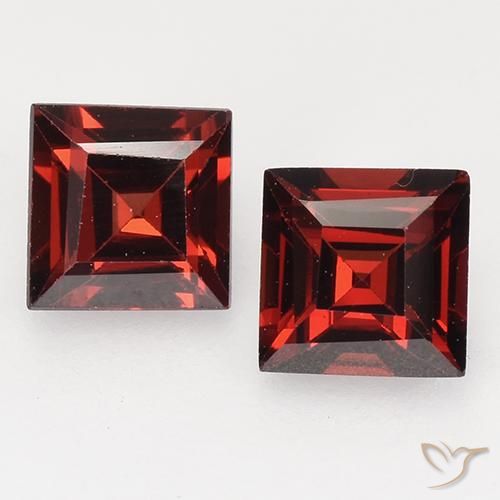 0.95 ct Square Cut Pyrope Garnet, 4.2 x 4.1 mm From Mozambique, Photo A