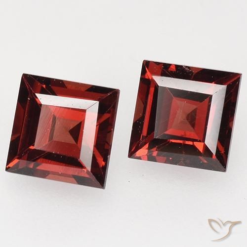 1.02 ctw Red Pyrope Garnet Stones, Natural Pyrope Garnet in Square Facet Shape for Sale