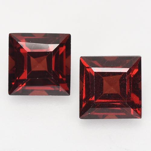 Темно-красный Гранат Пироп Камень - 0.5ct Фасетный Квадрат (ID: 528093)