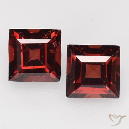 0.89 ct Square Cut Pyrope Garnet, 4.1 x 4.1 mm From Mozambique, Photo A