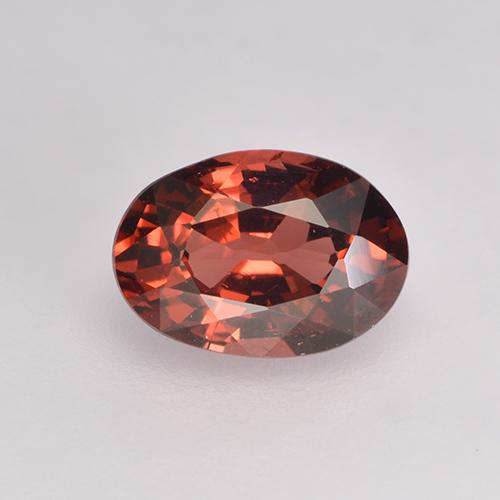 Deep Berry Red Pyrop-Granat Edelstein - 1ct Oval facettiert (ID: 529091)