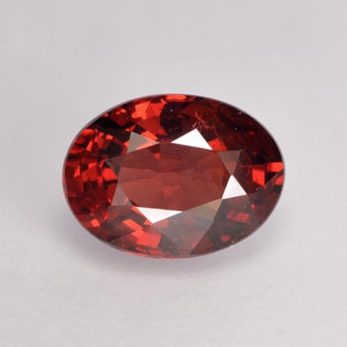 Medium Red Pyrop-Granat Edelstein - 1.1ct Oval facettiert (ID: 529537)