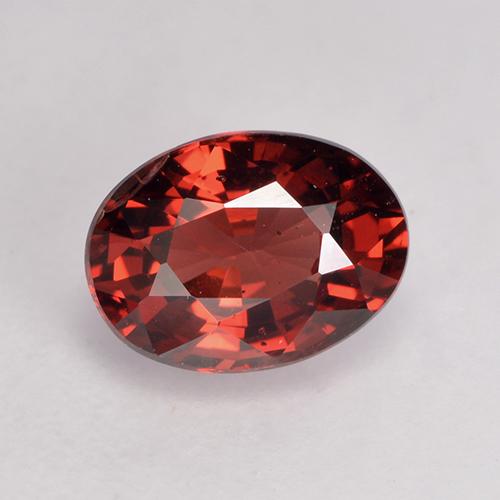 Deep Scarlet Red Гранат Пироп Камень - 1.1ct Фасетный Овал (ID: 529547)