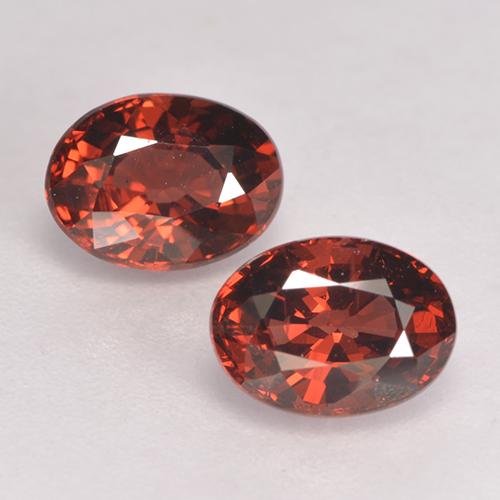 Темно-красный Гранат Пироп Камень - 1.2ct Фасетный Овал (ID: 530064)