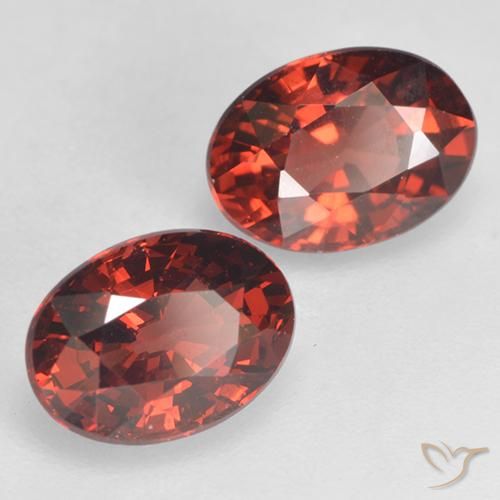 2.24 ctw Red Pyrope Garnet Stones, Natural Pyrope Garnet in Oval Facet Shape for Sale