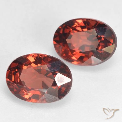 2.35 ctw Red Pyrope Garnet Stones, Natural Pyrope Garnet in Oval Facet Shape for Sale