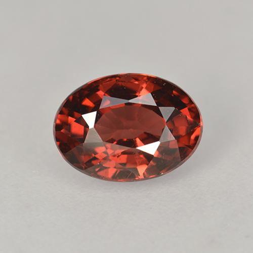 Deep Scarlet Red Гранат Пироп Камень - 1.2ct Фасетный Овал (ID: 530292)