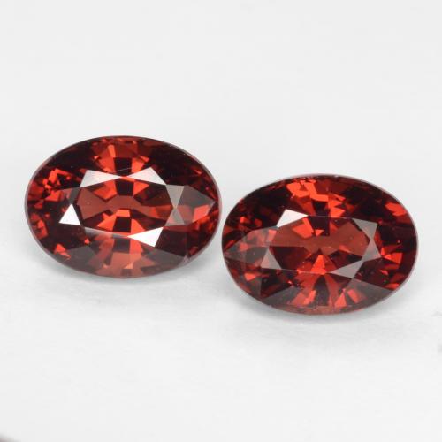 Rouge sang profond Grenat Pyrope gemme - 1.3ct Ovale facette (ID: 536977)