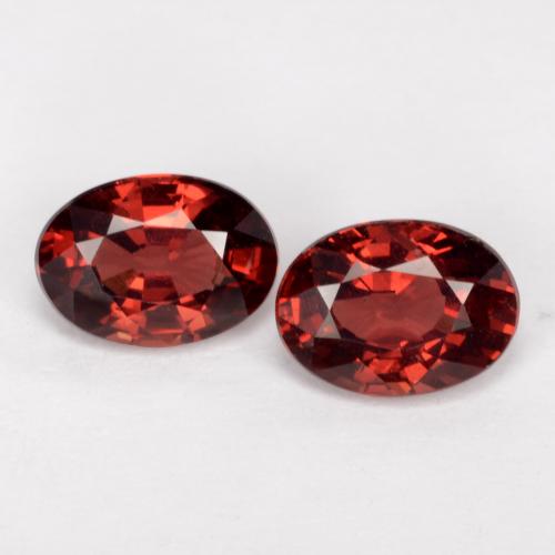 Темно-красный Гранат Пироп Камень - 1.1ct Фасетный Овал (ID: 536979)