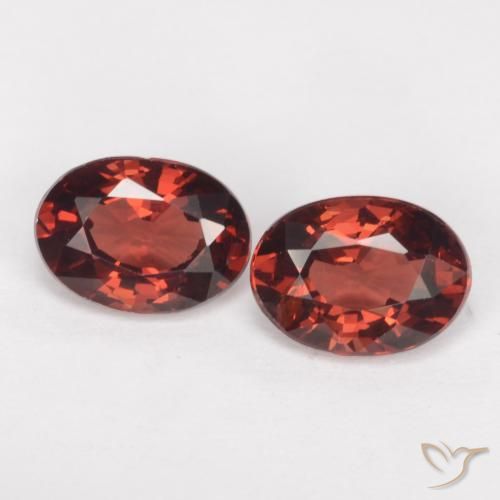 Sangria Red Гранат Пироп Камень - 1.1ct Фасетный Овал (ID: 536980)