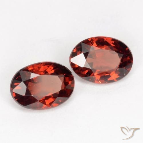 1.96 ctw Red Pyrope Garnet Stones, Natural Pyrope Garnet in Oval Facet Shape for Sale