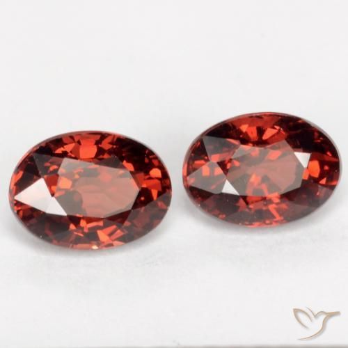 2.52 ctw Red Pyrope Garnet Stones, Natural Pyrope Garnet in Oval Facet Shape for Sale