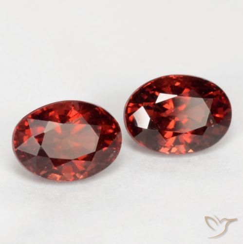 2.49 ctw Red Pyrope Garnet Stones, Natural Pyrope Garnet in Oval Facet Shape for Sale