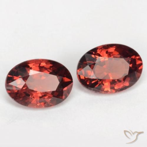 2.07 ctw Red Pyrope Garnet Stones, Natural Pyrope Garnet in Oval Facet Shape for Sale