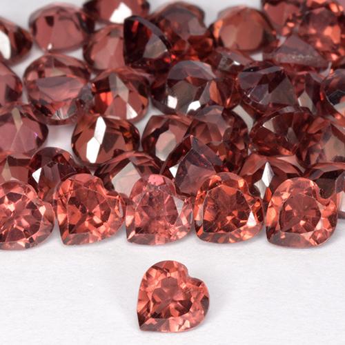 1.25 ctw Red Pyrope Garnet Gemstones, Pyrope Garnet Gems in Heart Facet Shape for Sale.