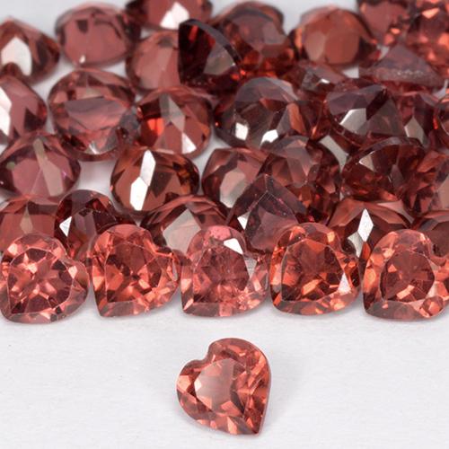 1.25 ctw Red Pyrope Garnet Stones, Natural Pyrope Garnet in Heart Facet Shape for Sale