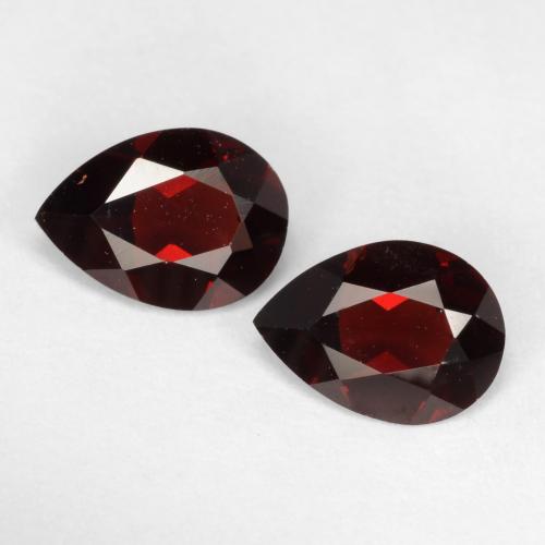 1.51 ctw Red Pyrope Garnet Gemstones, Pyrope Garnet Gems in Pear Facet Shape for Sale.