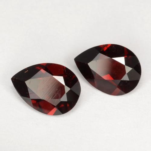 1.51 ctw Red Pyrope Garnet Stones, Natural Pyrope Garnet in Pear Facet Shape for Sale