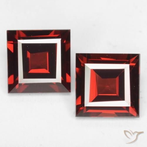 4.02 ct Square Cut Pyrope Garnet, 7 x 6.9 mm From India, Photo A