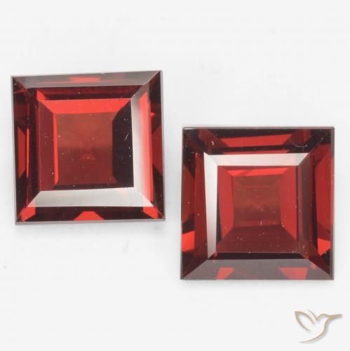 4.04 ct Square Cut Pyrope Garnet, 7.1 x 7.1 mm From India, Photo A