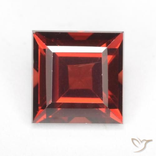 2.19ct Natural Medium Red Pyrope Garnet, Square, VVS-VS