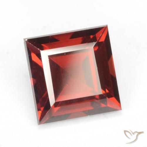 2.19 ct Red Pyrope Garnet Stone, Natural Pyrope Garnet in Square Facet Shape for Sale
