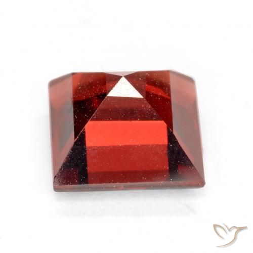 Pyrope Garnet Gemstone in 7 x 7 mm (calibrated) Size for Sale, Pyrope Garnet Stone in Medium Red Color