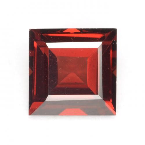 Medium Red Гранат Пироп Камень - 2.2ct Фасетный Квадрат (ID: 539192)