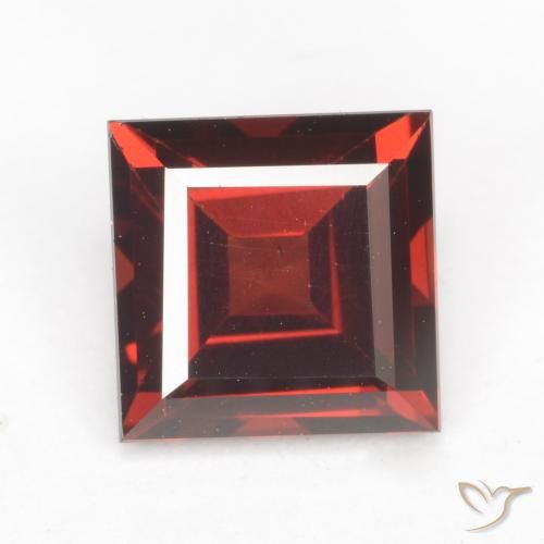 2.06ct Natural Deep Blood Red Pyrope Garnet, Square, VVS-VS
